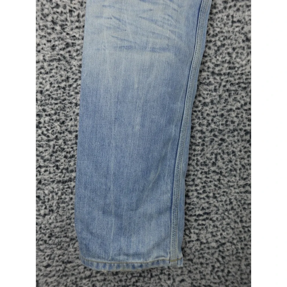 Bershka BSK Distressed‎ Light Wash Denim Jeans Men's 34x30 Slim Straight Fit
